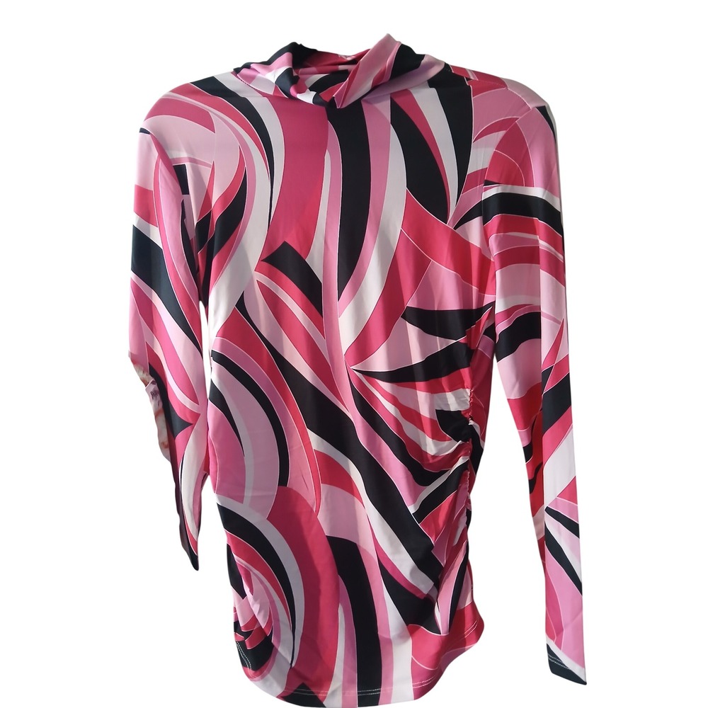 2 Boston Proper Womens Mock Neck Ruched Long Sleeve Top Bundle Pink S - Picture 5 of 8